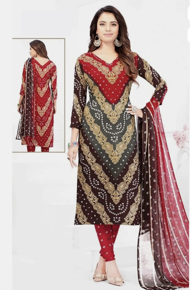 Yashika Womens Crepe Printed Unstiched Dress Material